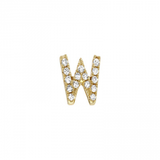ALPHABET DIAMOND STUD EARRING -SINGLE