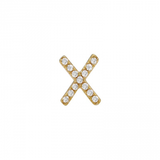ALPHABET DIAMOND STUD EARRING -SINGLE