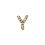 ALPHABET DIAMOND STUD EARRING -SINGLE