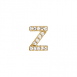 ALPHABET DIAMOND STUD EARRING -SINGLE