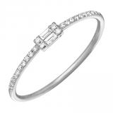 WHISPER BAGUETTE DIAMOND STACK RING