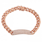 CUBAN DIAMOND PAVE ID BRACELET