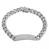 CUBAN DIAMOND PAVE ID BRACELET