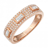 PAVE DIAMOND BAGUETTE BAND