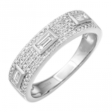 PAVE DIAMOND BAGUETTE BAND