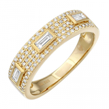 PAVE DIAMOND BAGUETTE BAND