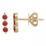 TRIPLE THREAT EAR BAR STUD EARRINGS