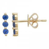 TRIPLE THREAT EAR BAR STUD EARRINGS