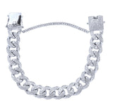 15mm SOLID DIAMOND CUBAN BRACELET