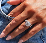 CALIFORNIA WILDFLOWERS HALF BLOOM ENGAGEMENT RING