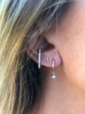 SPADES DIAMOND HOOP EARRINGS