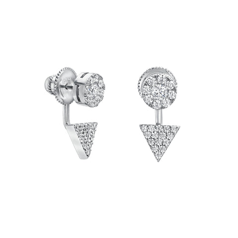 CIRCLE AND TRIANGLE PAVE EARRING ENHANCERS