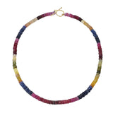 TIE DYE SAPPHIRE BEADED NECKLACE
