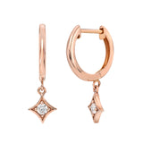 SPADES DIAMOND HOOP EARRINGS