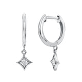 SPADES DIAMOND HOOP EARRINGS