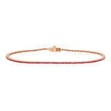 MICRO VENICE TENNIS BRACELET -PINK SAPPHIRE
