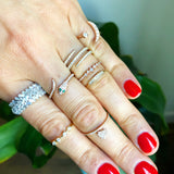 CRESENT MOON DIAMOND RING