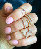 CRESENT MOON DIAMOND RING