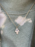 HAMSA HAND DIAMOND CHARM