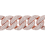 12mm SOLID DIAMOND CUBAN BRACELET