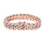 12mm SOLID DIAMOND CUBAN BRACELET