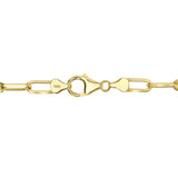 ESSENTIAL SOLID GOLD PAPER CLIP BRACELET