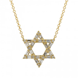 STAR OF DAVID WITH BAGUETTE DIAMONDS