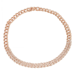 CUBAN LINK DIAMOND CHOKER NECKLACE -11mm