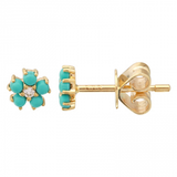Flower Child Turquoise Stud Earrings