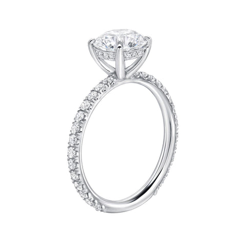 HIDDEN HALO SOLITAIRE ENGAGEMENT RING