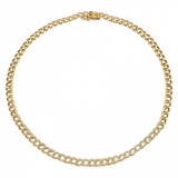 CUBAN LINK DIAMOND CHOKER NECKLACE -5mm