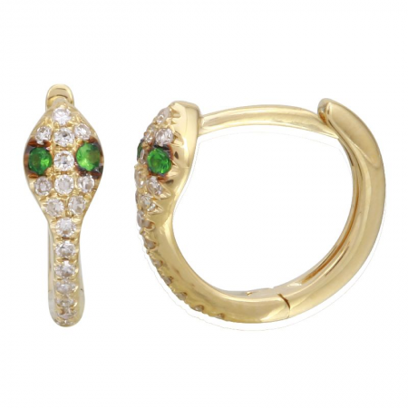 thumbnail image 2 of Snake Hoop Earrings Gold, Snake Hoop Earrings Colourful, Green Snake Earrings, Unique Snake Earrings, Serpent Earrings Gold, Snake Jewelry - New Zealand 2 of 10