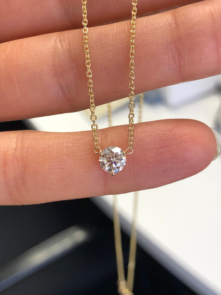Floating Diamond Necklace – Siroo