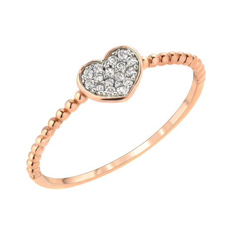 BARELY THERE CZ STACK BANDS -HEART