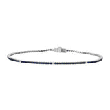 MICRO VENICE TENNIS BRACELET -BLUE SAPPHIRE X DIAMOND