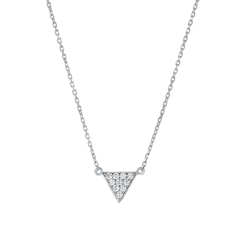 PAVE TRIANGLE NECKLACE