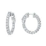 INSIDE OUT DIAMOND HOOP EARRINGS