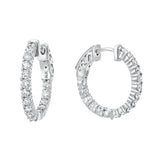 INSIDE OUT DIAMOND HOOP EARRINGS