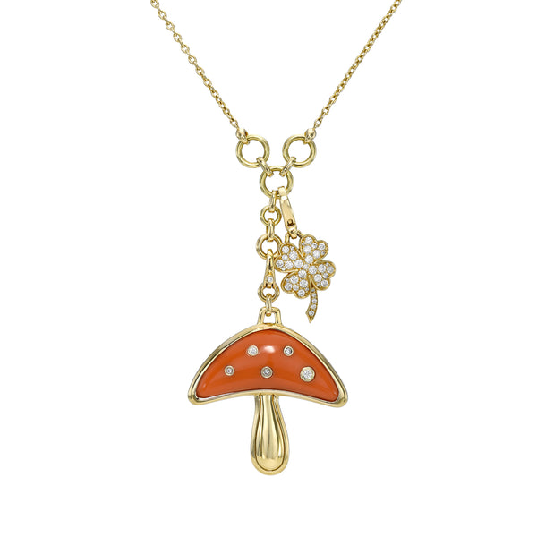 The Golden Button Mushroom Necklace