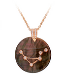 MOTHER OF PEARL ZODIAC MEDALLION - LIBRA