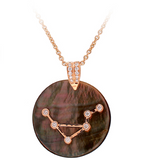 MOTHER OF PEARL ZODIAC MEDALLION - LIBRA
