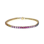 VENICE TENNIS BRACELET  -RAINBOW SAPPHIRE