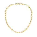 ESSENTIAL SOLID GOLD PAPER CLIP CHAIN