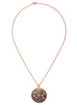 MOTHER OF PEARL ZODIAC MEDALLION- SCORPIO
