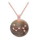 MOTHER OF PEARL ZODIAC MEDALLION- SCORPIO