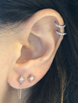 SPADES DIAMOND STUD EARRINGS