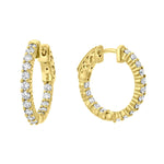 INSIDE OUT DIAMOND HOOP EARRINGS