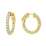 INSIDE OUT DIAMOND HOOP EARRINGS