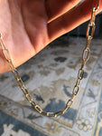 ESSENTIAL SOLID GOLD PAPER CLIP CHAIN