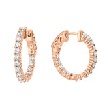 INSIDE OUT DIAMOND HOOP EARRINGS